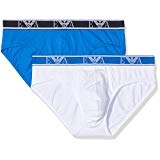 BI-PACK EMPORIO ARMANI SLIP BLANC ET BLEU INTIMO E PIGIAMI UOMO