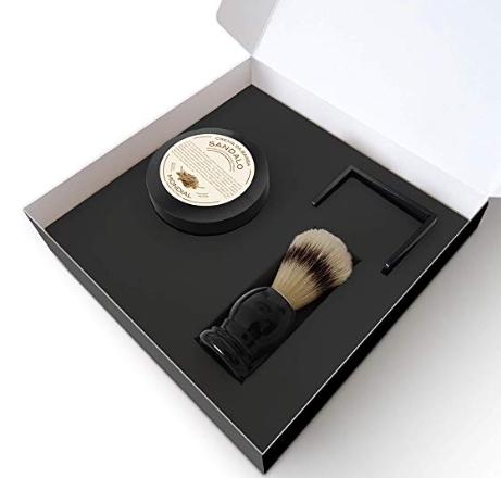 ANTICA BARBERIA BRUSH SET + SANDAL SHAVE SOAP 