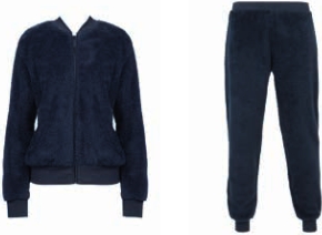 EMPORIO ARMANI FRAU. PASST ZU ZWEI STÜCKEN IN ECO-FUR BLAUER NACHT ABBIGLIAMENTO DONNA