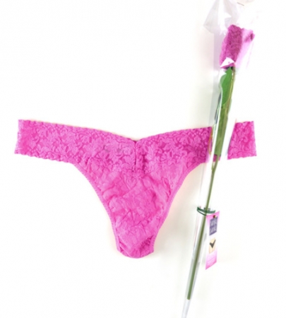 HANKY PANKY SLIP BRASILIANA IN PIZZO IN CONFEZIONE ROSA FUCSIA INTIMO E PIGIAMI DONNA