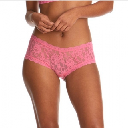 HANKY PANKY COULOTTE IN PIZZO COLORE ROSA LIP GLOSS INTIMO E PIGIAMI DONNA