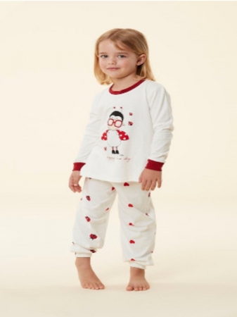 HAPPY PEOPLE BIMBA PIGIAMA MAGLIA E PANTALONE LUNGO 5278 PIGIAMI BAMBINI & RAGAZZI
