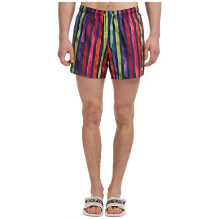 EMPORIO ARMANI UOMO. COSTUME BOXER MARE RIGATO MULTICOLORE COSTUMI MARE UOMO
