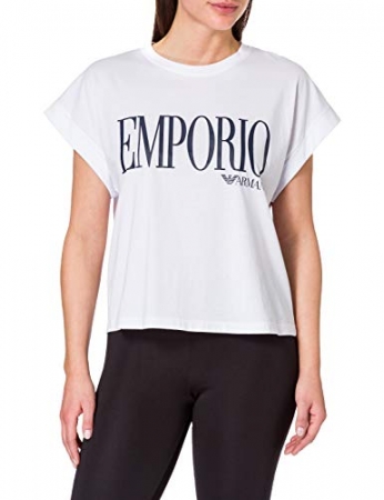 EMPORIO ARMANI DONNA TEE SHIRT MANICA CORTA COLORE BIANCO ABBIGLIAMENTO DONNA