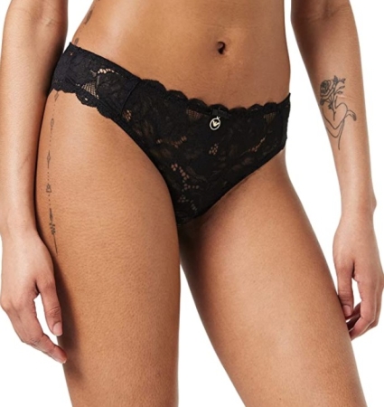 EMPORIO ARMANI MUJER. SLIP DE ENCAJE NEGRO INTIMO E PIGIAMI DONNA