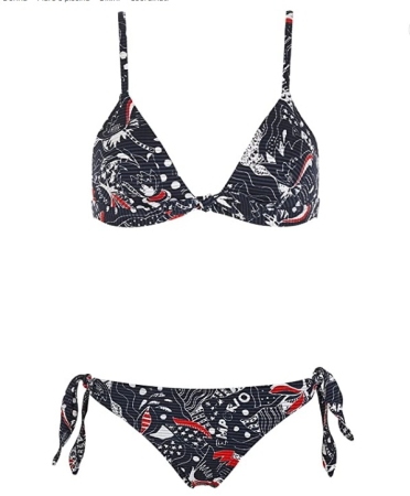 EMPORIO ARMANI SEA SWIMSUIT PADDED TRIANGLE BIKINI AND BRAZILIAN BRIEFS WITH BOWS COSTUMI & MARE DONNA