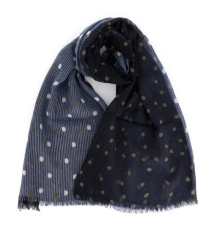 FOULARD FEMME KARAKORUM MODÈLE AISHA COULEUR BLEU AVEC IMPRIMÉ PORTAFOGLI, FOULARDES, BEAUTYCASE, ACCESSORI E BORSE DONNA