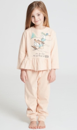 PYJAMA HAPPY PEOPLE FILLE EN COTON CHAUD 