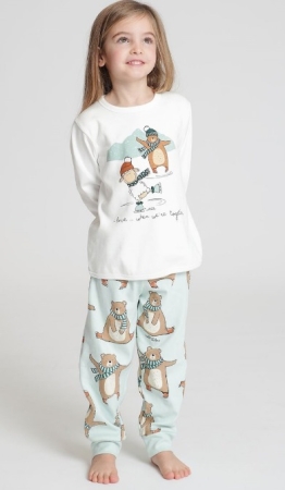 PYJAMA HAPPY PEOPLE FILLE EN COTON CHAUD 