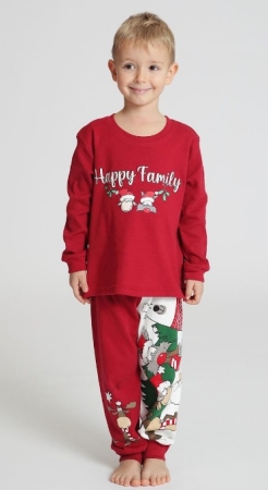 PYJAMA HAPPY PEOPLE GARÇON COL ROND - NOËL - ROUGE PIGIAMI BAMBINI & RAGAZZI