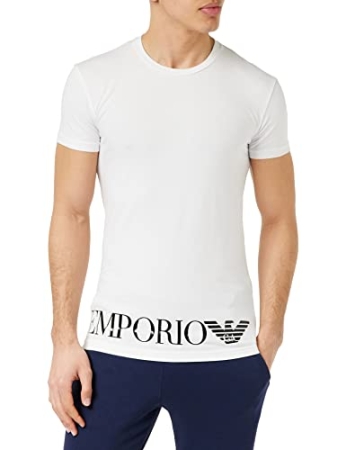 EMPORIO ARMANI MAN T-SHIRT SHORT SLEEVE CREW NECK COLOR WHITE INTIMO E PIGIAMI UOMO