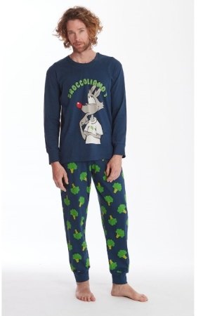 HAPPY PEOPLE MAN PAJAMAS CREW NECK - BROCCOLIAMO - INTIMO E PIGIAMI UOMO