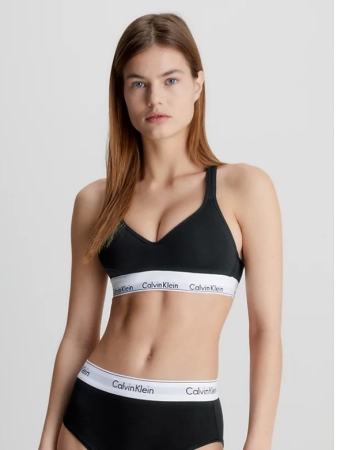 CALVIN KLEIN LIFT-MODERN BRASS SOUTIEN-GORGE EN COTON NOIR INTIMO E PIGIAMI DONNA