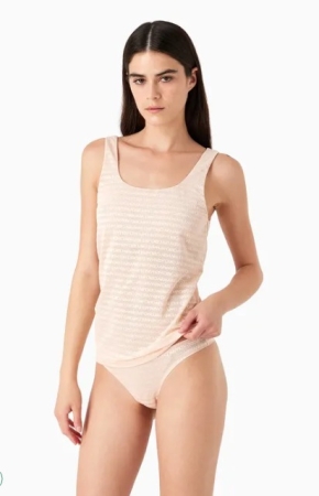 EMPORIO ARMANI DONNA CANOTTA SCOLLO AMPIO TONDO. COLORE ROSA CHIARO INTIMO E PIGIAMI DONNA