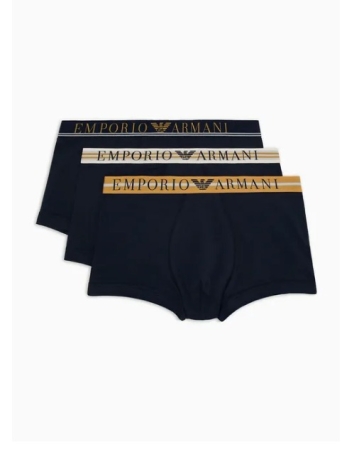 EMPORIO ARMANI UOMO BOXER TRI-PACK CON ELASTICO LOGATO A CONTRASTO INTIMO E PIGIAMI UOMO