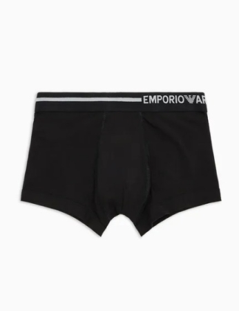 EMPORIO ARMANI UOMO BOXER PARIGAMBA IN COTONE ORGANCO COLORE NERO INTIMO E PIGIAMI UOMO