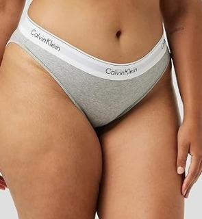 CALVIN KLEIN DONNA SLIP GRIGIO MELANGE CON FASCIA ELASTICA LOGATA INTIMO E PIGIAMI DONNA