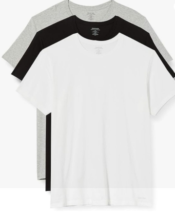 CALVIN KLEIN UOMO T.SHIRT TRI-PACK ( SET TRE MAGLIE ) COLORE BIANCO NERO GRIGIO. INTIMO E PIGIAMI UOMO