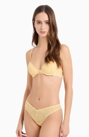 EMPORIO ARMANI SOUTIEN-GORGE PUSH UP DENTELLE FEMME SANS SOUS-VÊTEMENTS COULEUR JAUNE INTIMO E PIGIAMI DONNA