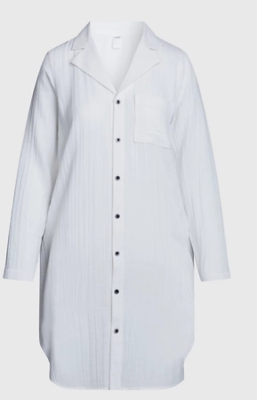 CALVIN KLEIN WOMEN'S NIGHTSHIRT UNDERWEAR COLOR WHITE INTIMO E PIGIAMI DONNA