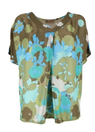 KARAKORUM WOMEN'S FATIMA MILITARY GREEN BLOUSE ABBIGLIAMENTO DONNA