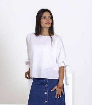 KARAKORUM WOMEN'S SHIRT TOP DAISY WHITE ABBIGLIAMENTO DONNA