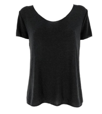 KARAKORUM WOMEN'S CARLITA BLACK SHORT SLEEVE SWEATER ABBIGLIAMENTO DONNA