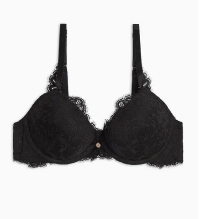 Bridal Armani Sustainability Project recycled lace push-up bra in black INTIMO E PIGIAMI DONNA