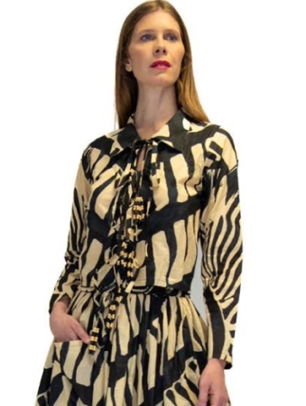 CONNOR & BLAKE CAMICIA  DONNA DORIS FANTASIA ZEBRATA ABBIGLIAMENTO DONNA