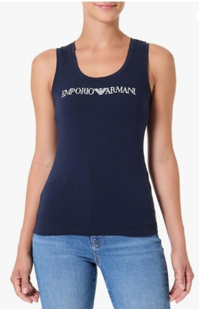 Emporio Armani Donna Everyday Cotton Underwear Canotta spalla larga colore blu INTIMO E PIGIAMI DONNA