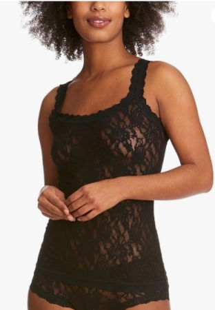 Hanky ​​Panky Canottiera in pizzo nero, spalla larga INTIMO E PIGIAMI DONNA