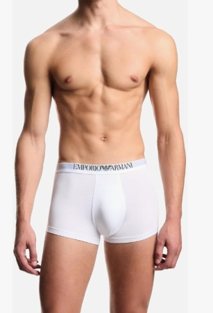 EMPORIO ARMANI UOMO BERMUDA BI-PACK SOFT TOUCH BAMBOO E VISCOSA COLORE BIANCO INTIMO E PIGIAMI UOMO