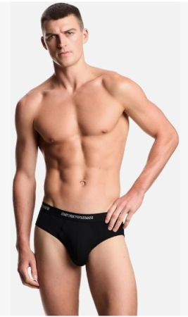 EMPORIO ARMANI UOMO EMPOIO ARMANI UOMO SLIP TRI-PACK COLORE NERO INTIMO E PIGIAMI UOMO