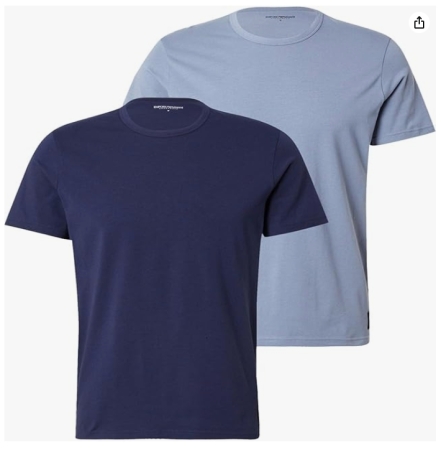 EMPORIO ARMANI UOMO T-SHIRT BI-PACK COLORE  BLU - GRIGIO INTIMO E PIGIAMI UOMO