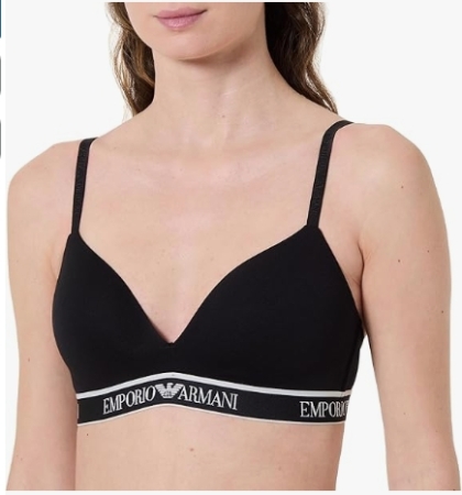 EMPORIO ARMANI DONNA REGGISENO SENZA FERRETTO BRALETTE COLORE NERO INTIMO E PIGIAMI DONNA