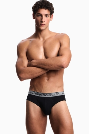EMPORIO ARMANI UOMO SLIP BI-PACK COLORE NERO, NERO INTIMO E PIGIAMI UOMO