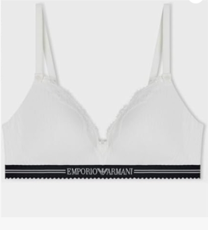 EMPORIO ARMANI DONNA REGGISENO TRINGOLO A COSTINE COLORE BIANCO INTIMO E PIGIAMI DONNA
