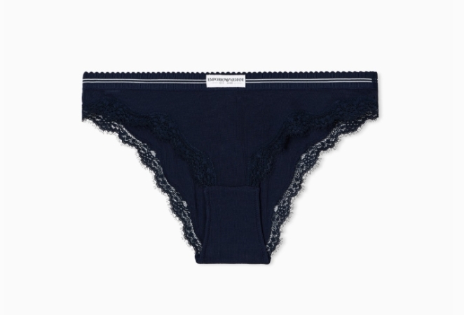 EMPORIO ARMANI DONNA SLIP A COSTINE DI COTONE, COLORE BLU INTIMO E PIGIAMI DONNA