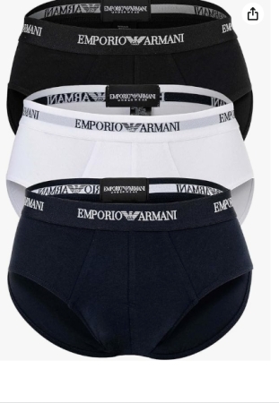 EMPORIO ARMANI UOMO EMPOIO ARMANI UOMO SLIP TRI-PACK COLORE BIANCO, BLU, NERO INTIMO E PIGIAMI UOMO