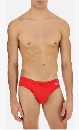 EMPORIO ARMANI UOMO COSTUME MARE, SLIP COLORE ROSSO CORALLO COSTUMI MARE UOMO