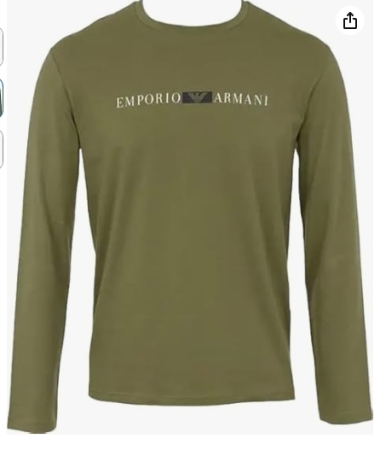 EMPORIO ARMANI UOMO T-SHIRT MANICA LUNGA COLORE VERDE ABBIGLIAMENTO UOMO E UNDERWEAR