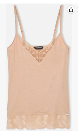 EMPORIO ARMANI DONNA CANOTTA IN VISCOSA  SPALLA STRETTA COLORE ECRU INTIMO E PIGIAMI DONNA