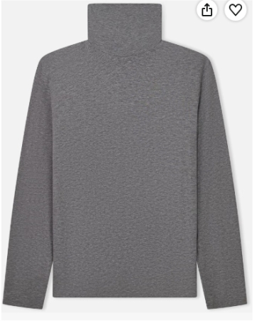 EMPORIO ARMANI UOMO Lupetto in jersey di modal elasticizzato con logo colore grigio chiaro melange