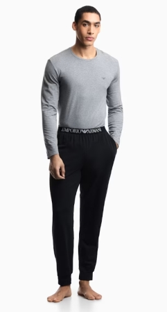 EMPORIO ARMANI UOMO Pigiama in jersey di cotone elasticizzato con polsini
