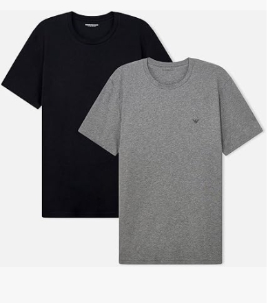 EMPORIO ARMANI UOMO Set 2 t-shirt Endurance girocollo in jersey di cotone