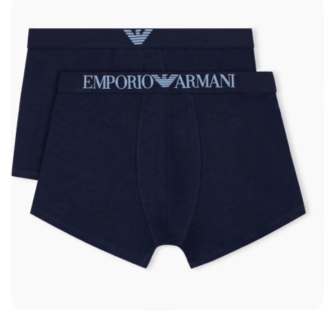EMPORIO ARMANI UOMO Set di due boxer in jersey di cotone Endurance